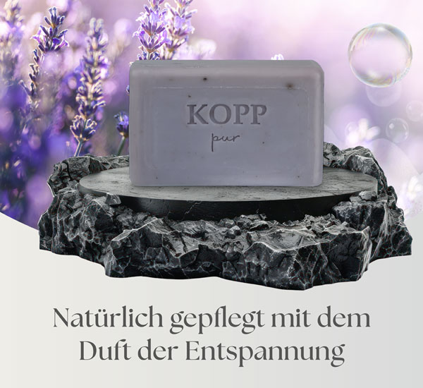  Kopp pur Lavendel Gesichts- und Krperseife 
