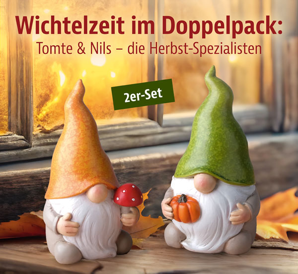  2er-Set Dekofiguren Tomte & Nils 