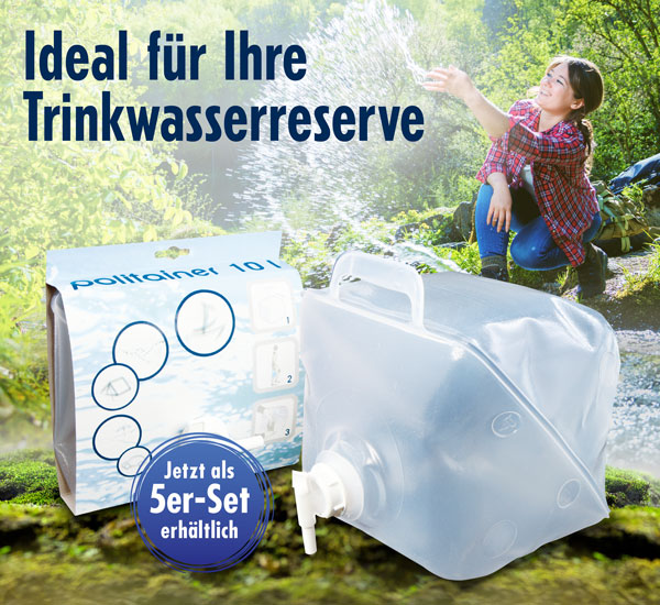 5er-Set Faltbarer Wasserkanister - 10 Liter - Flaschen & Behälter