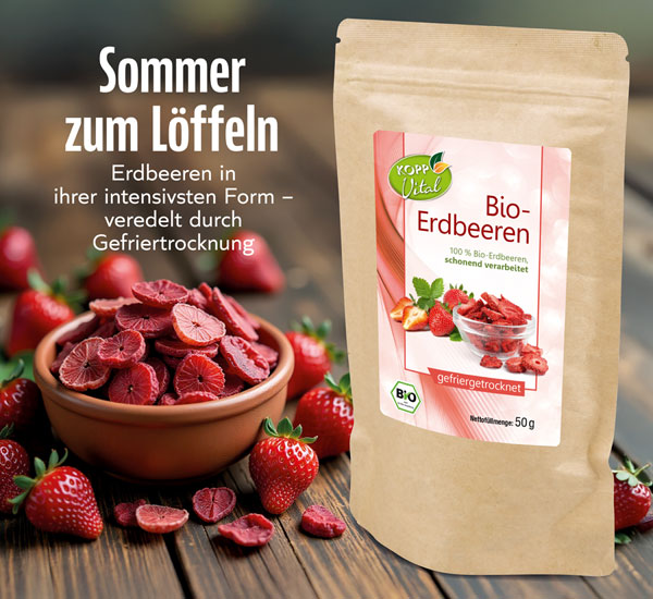  Kopp Vital® Bio-Erdbeeren gefriergetrocknet 
