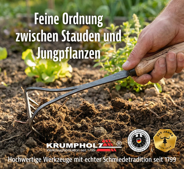 Krumpholz� Bio-Handrechen mit Eschengriff