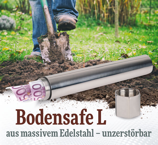 Bodensafe L aus massivem Edelstahl - unzerstrbar - Wie neu