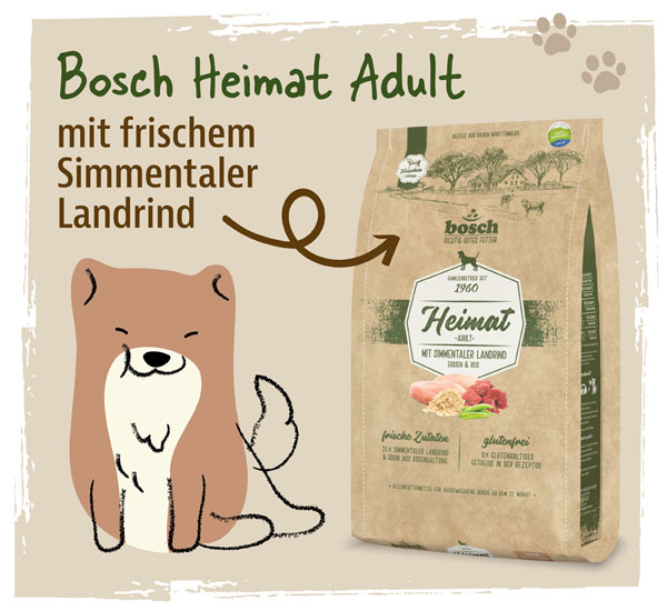 Bosch Heimat Adult mit frischem Simmentaler-Landrind