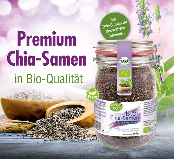 Kopp Vital Bio Chia-Samen im Bügelglas - vegan