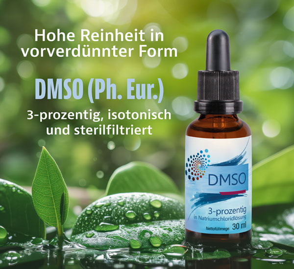 DMSO 3-prozentig in Natriumchloridl�sung 30 ml / 99,9 % rein / Ph. Eur. / Pipettenflasche