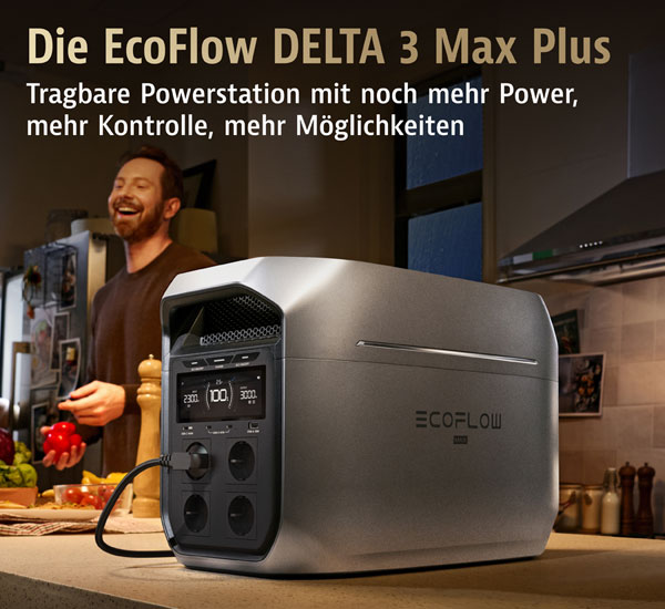 EcoFlow DELTA 3 Max Plus Powerstation 2048 Wh ohne Solarpanel