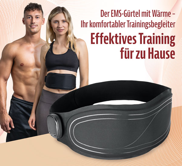 EMS-Massagegrtel mit Wrmefunktion