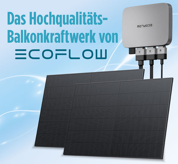 EcoFlow Balkonkraftwerk 2 × 400 W Solarpanel mit Micro Inverter 800 W