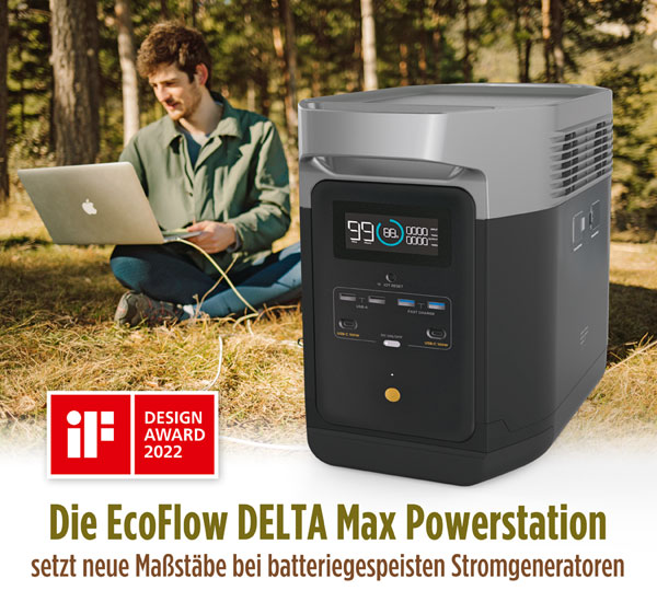 EcoFlow DELTA Max Powerstation 2016 Wh ohne Solarpanel