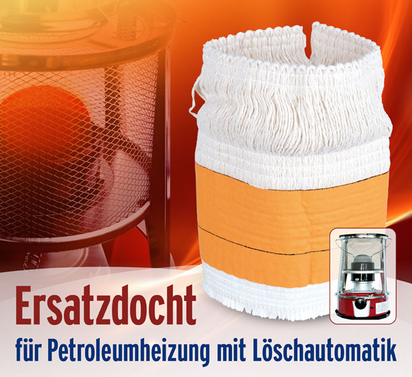 Ersatzdocht fr Petroleumheizung mit Lschautomatik