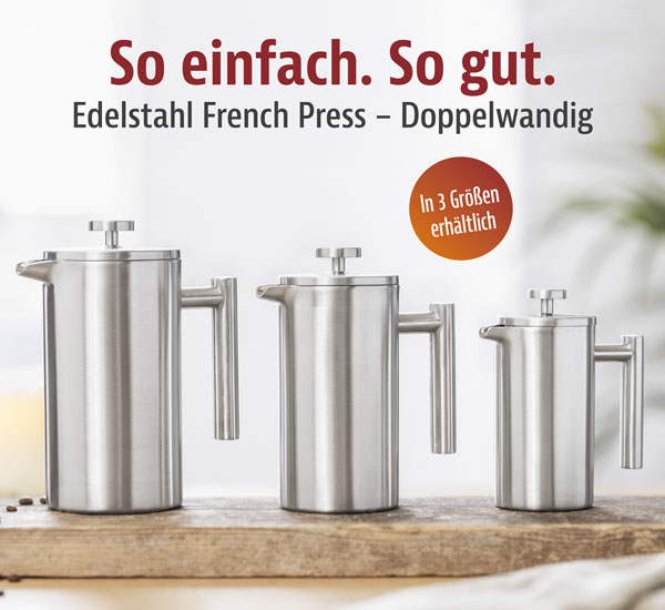 Edelstahl-Kaffeebereiter - French Press