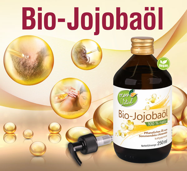 Kopp Vital   Bio-Jojobal / 100% biologisch / kaltgepresst / ohne Zusatzstoffe / feuchtigkeitsregulierend / Hautpflege