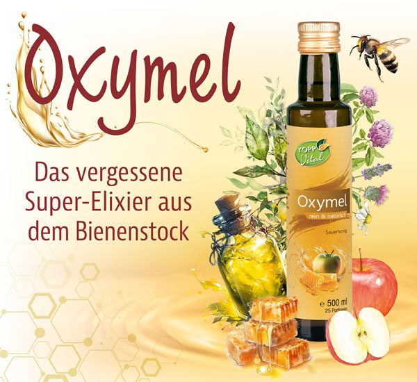 Kopp Vital ®  Oxymel 500ml / Sauerhonig / Sonnenblumenhonig und Apfelessig / Premiumqualität