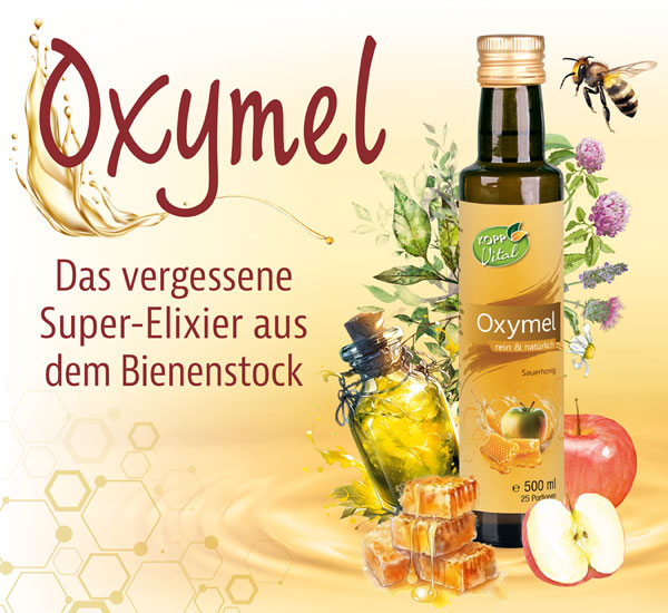 Kopp Vital   Oxymel 500 ml / Sauerhonig / Sonnenblumenhonig und Apfelessig / Premiumqualitt