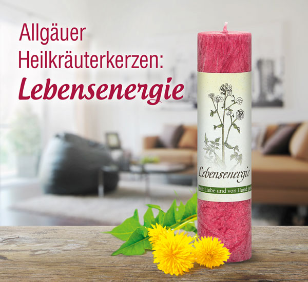 Allguer Heilkruterkerze Lebensenergie