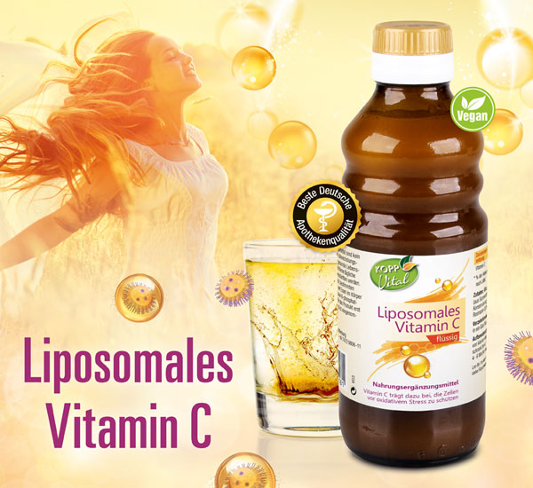 Kopp Vital   Liposomales Vitamin C / 1000 mg / Vegan / Alkoholfrei / Gentechnikfrei