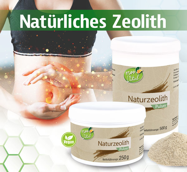 Kopp Vital ® Naturzeolith Pulver - 86 % Klinoptilolith - Körnung: < 0,05 mm. Höchste Qualität, 100 % natürlich