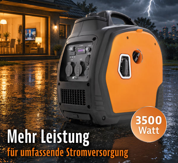 Notstromgenerator 3500 Watt mit Rollen