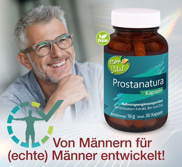 Kopp Vital   Prostanatura Kapseln / Zink / Pinienrinden-Extrakt / Krbiskern-Extrakt / Kurkuma / Lycopin / Bor