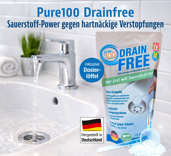 Pure100 Drainfree - Abflussreiniger