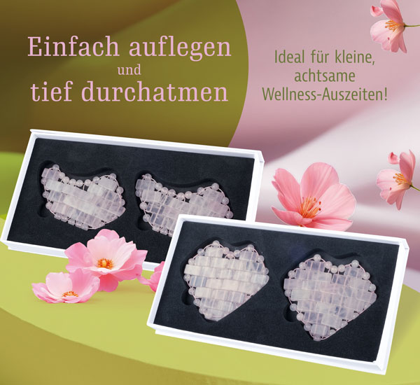2er-Set Augenmaske und Augenpads aus Rosenquarz