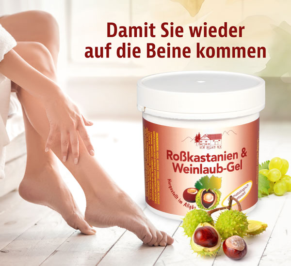 Rokastanien- und Weinlaub-Gel