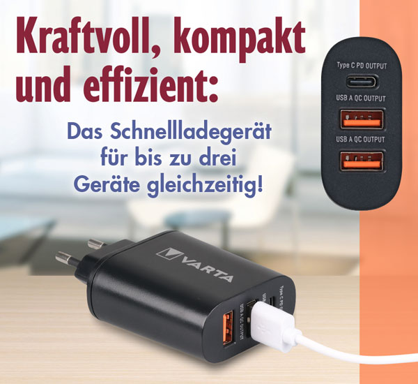 Schnellladegert VARTA Wall Charger 38 W