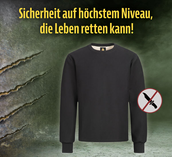 Schnittschutz-Langarmshirt Magdeburg, schwarz