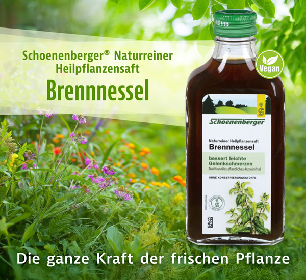 Schoenenberger   Naturreiner Heilpflanzensaft Brennnessel