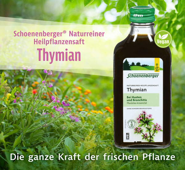 Schoenenberger   Naturreiner Heilpflanzensaft Thymian