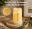 Geschenkset LED-Echtwachskerze �Blume des Lebens�_small_zusatz