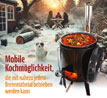Gulaschkanone/Eintopfofen / emailliert / 15 Liter / mobile Kochmglichkeit / plus Pfanne (9 Liter) und Grillrost_small_zusatz