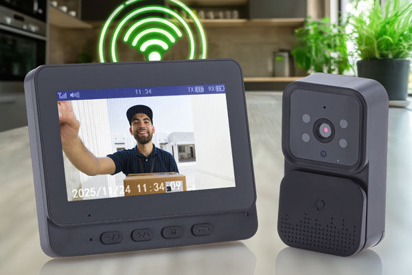 Video-Funkklingel mit Monitor und T�rsprechanlage